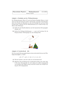 Theoretische Physik I: Weihnachtszettel 21.12.2012