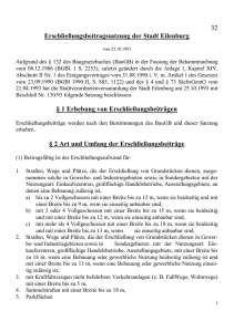 32 Erschließungsbeitragssatzung der Stadt Eilenburg § 1 Erhebung