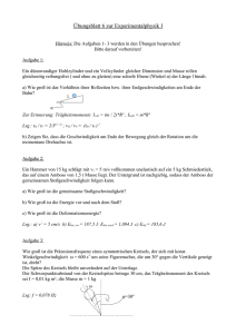 Übungsblatt 6 zur Experimentalphysik I