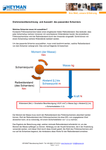 Reibwiderstand (des Scharniers) Nm Moment (der Masse) Nm