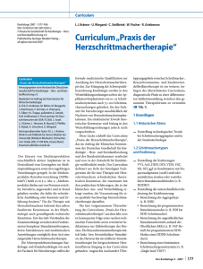 Curriculum „Praxis der Herzschrittmachertherapie“ - DGK