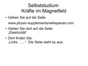 Selbststudium Kräfte im Magnetfeld - Physic