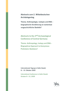 Abstracts zum 2. Mitteldeutschen Archäologentag Abstracts to the 2