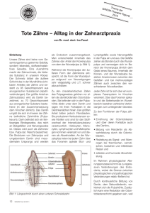 Tote Zähne – Alltag in der Zahnarztpraxis