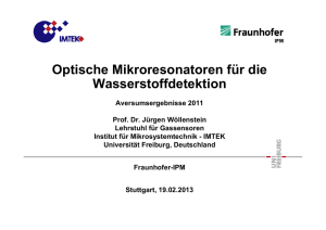 Optische Mikroresonatoren für die Wasserstoffdetektion - BBA-BW