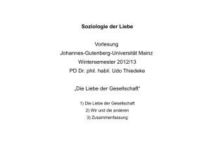 Soziologie der Liebe - staff.uni