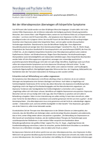 Bei der Altersdepression überwiegen oft körperliche Symptome