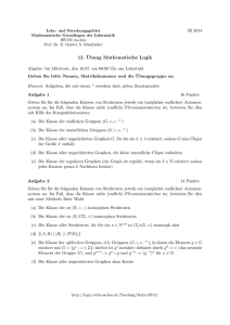 12. Übung Mathematische Logik - RWTH