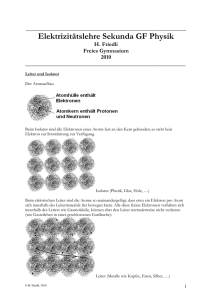 Elektrizitätslehre Sekunda GF Physik