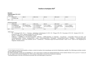 Empfohlener Studienverlauf bei Studienbeginn im Wintersemester