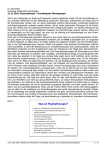 Was ist Psychotherapie? - Medizinische Psychologie