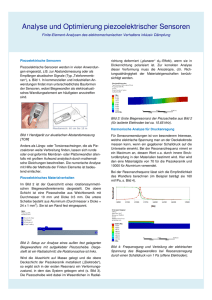 Analyse und Optimierung piezoelektrischer Sensoren
