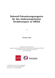 Solenoid-Fokussierungsmagnete für den - MESA