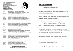 praxis-news - Praxis für Komplementärmedizin Dr. scient. med