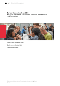 Bericht Diskussionsforen 2014 Kritische Diskussion zur Sozialen