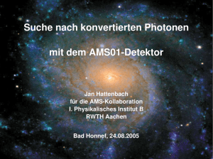 Suche nach konvertierten Photonen mit dem AMS01Detektor