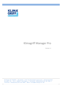 Klimagriff Manager Pro Dokumentation