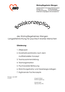 des Wohnpflegeheimes Wengen Langzeiteinrichtung für psychisch