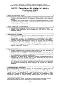 185.329 - Grundlagen der Klinischen Medizin - Informatik