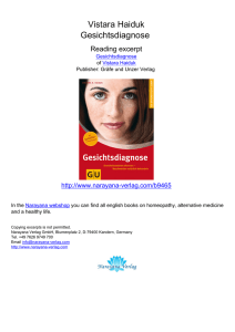Vistara Haiduk Gesichtsdiagnose - Narayana Verlag, Homeopathy