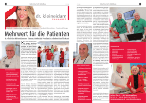 Mehrwert für die Patienten - Zahnarztpraxis Dr. Kleineidam