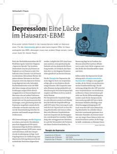 Depression:Eine Lücke im Hausarzt-EBM!