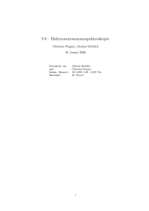 V8 - Elektronenresonanzspektroskopie