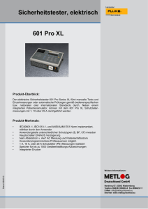 601 Pro XL - Datenblatt