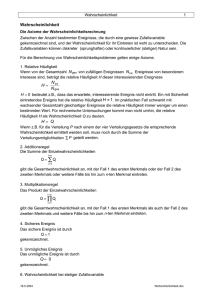 Wahrscheinlichkeit N N H = 1 H =