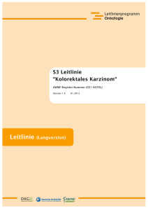 AWMF S3 Leitlinie kolorektales Karzinom