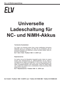 Universelle Ladeschaltung für NC- und NiMH
