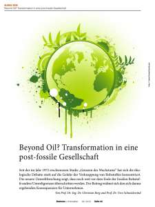 Beyond Oil? Transformation in eine post