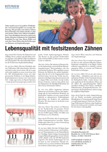 Lebensqualität mit festsitzenden Zähnen