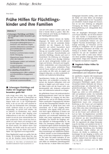 Fr&uuml;he Hilfen f&uuml;r Fl&uuml;chtlingskinder und ihre Familien - (SkF)
