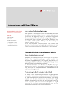 Informationen zu EPU und Ablation