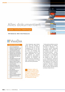 Alles dokumentiert. Update VisioDok Diabetologie
