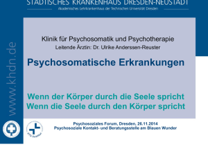 Stationäre psychosomatische Psychotherapie