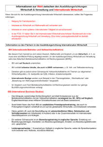 Informationen zur Wahl zwischen den Ausbildungsrichtungen