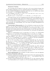 Algebraische Zahlentheorie - Merkzettel M
