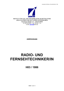 Radio- und Fernsehtechniker/in