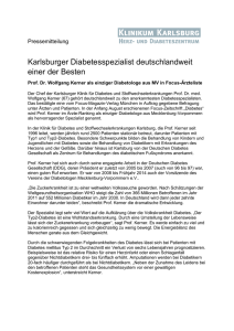 Karlsburger Diabetesspezialist deutschlandweit einer der Besten