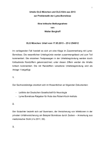 Urteile OLG München und OLG Köln aus 2013 zur Problematik der