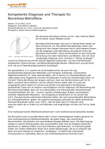 Kompetente Diagnose und Therapie für Borreliose