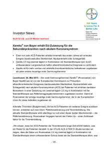 Investor News - Bayer Investor Relations