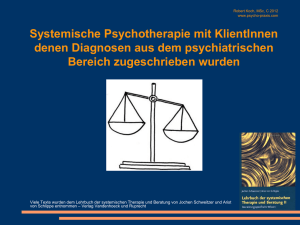 Systemische Psychotherapie mit KlientInnen denen Diagnosen aus