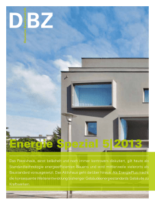 Energie Spezial 5|2013 Das Passivhaus, einst belächelt und noch