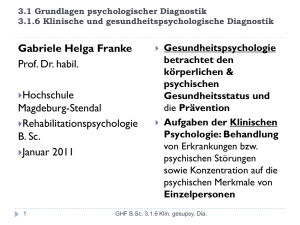 3.1.6.3 Gesundheitspsychologische Diagnostik - Franke