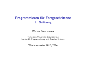 Programmieren für Fortgeschrittene