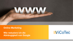 Online Marketing Wie reduziere ich die Abhängigkeit von Google