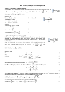 Prüfungsaufgaben zu Schwingungen - Poenitz-net